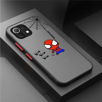 Чехол Marvel Cute Spider Man Чехол для Телефона Xiaomi Mi 12X 9T 11T 11 Lite 13 Ultra 10T 12 13 Pro Note 10 Lite 12T Pro Противоударный