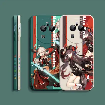Чехол для телефона Genshin Impact Anime Girl Для OPPO FIND X5 X6 X3 X2 REALME X7 X50 RENO ACE 2 2Z 4Z 4 6 7 Lite 5Z 5F 7Z 4G 5G PRO Case 2