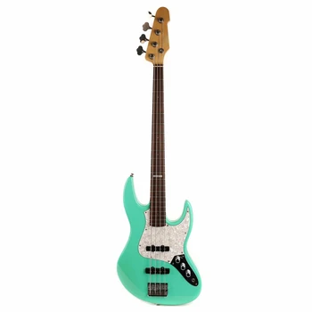 Электрогитара E S P J-Four Bass из морской пены зеленого цвета, такая же, как на фотографиях